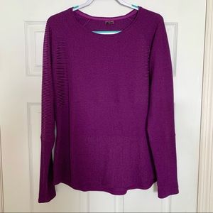 Marmot Purple Ribbed Long Sleeve Top